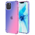 Gradient Stoßfeste iPhone 14 Pro TPU Hülle - Blau / Pink