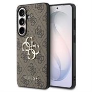 Samsung Galaxy S26+ Guess 4G Big Metal Logo Hybrid Hülle - Braun