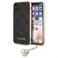 Guess 4G Charms Collection iPhone X/XS Hybrid Hülle - Grau