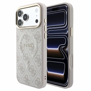 iPhone 18 Pro Max Guess 4G Gold Frame Hülle - MagSafe-kompatibel - Rosa