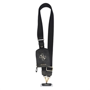 Guess 4G Metal Logo Universal-Umhängetaschen-Handyhalterung mit Zubehörtasche - Schwarz