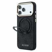 iPhone 18 Pro Max Guess 4G Ring Stand MagSafe-Hülle - Schwarz