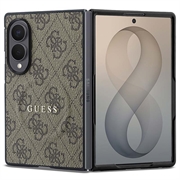 Samsung Galaxy Z Fold8 Guess 4G Script Metal Logo Magnethülle - Braun