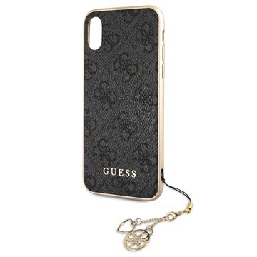 Guess Charms Collection 4G iPhone XR Hülle - Dunkelgrau