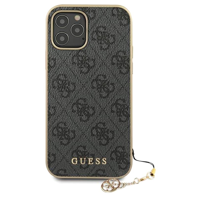 Guess Charms Collection 4G iPhone 12/12 Pro Hülle Grau