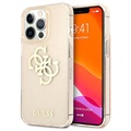 Guess Glitter 4G Big Logo iPhone 13 Pro Hybrid Case - Gold