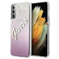 Guess Glitter Gradient Script Samsung Galaxy S21+ 5G Hülle