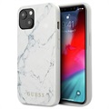 Guess Marble Collection iPhone 13 Mini Hybrid Hülle - Weiß