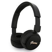 Guess Metall Logo Script Bluetooth 5.3 On-Ear-Kopfhörer - Schwarz