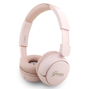 Guess Metall Logo Script Bluetooth 5.3 On-Ear-Kopfhörer - Rosa