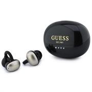 Guess OWS kabellose Kopfhörer mit klassischem Logo und Metallic-Finish - Schwarz