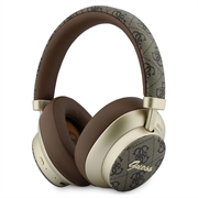 Guess PU 4G Gold Script Metal Logo ENC kabellose Ohrhörer - Braun