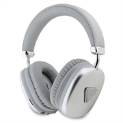 Guess Saffiano Triangle Logo Wireless-Kopfhörer - Silber