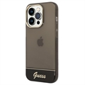 Guess Translucent iPhone 14 Pro Hybrid Case - Schwarz