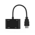 HDMI-zu-HDMI- und VGA-Adapter mit Micro-USB-Anschluss für Stromversorgung und 3.5mm-Audiobuchse