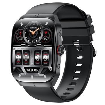 HK80 Smart Watch mit gebogenem AMOLED-Bildschirm, Bluetooth-Anruf, Gesundheitsmonitor und NFC