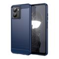 HMD Fusion Gebürstete TPU Hülle - Karbonfaser - blau