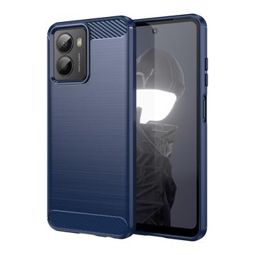 HMD Fusion Gebürstete TPU Hülle - Karbonfaser - blau