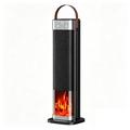 HQ30-300B 2000-W-PTC-Keramik-Standheizkörper mit 3D-Flammeneffekt - Schwarz