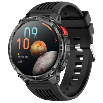 HT33 Gesundheitsüberwachung Bluetooth Smartwatch mit dänischer Sprache - 1,7" IPS Display - Schwarz