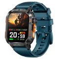 HT46 Wasserdichte Sport-Smartwatch mit 1200mAh Akku - Blau