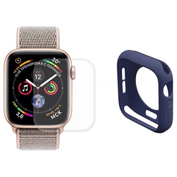 Hat Prince Apple Watch Series SE 3/SE (2022)/SE/6/5/4 Full Schutz-Set - 40mm - Dunkel Blau