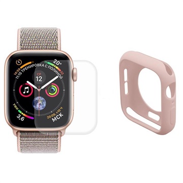 Hat Prince Apple Watch Series SE (2022)/SE/6/5/4 Full Schutz-Set - 44mm - Rosa