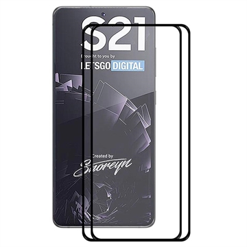 Samsung Galaxy S21 5G Hat Prince Full Size Panzerglas - 2 St. - Schwarz Rand
