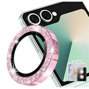 Samsung Galaxy Z Flip8 Hat Prince Glitter Kameraobjektiv Panzerglas - Rosa