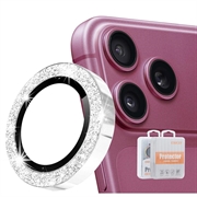 iPhone 18 Pro/18 Pro Max Hat Prince Glitter Kameraobjektiv Panzerglas - Silber