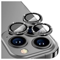 Hat Prince Glitter iPhone 14 Pro/14 Pro Max Kameraobjektiv Panzerglas - Schwarz