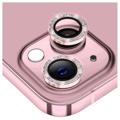 Hat Prince Glitter iPhone 14/14 Plus Kameraobjektiv Panzerglas - Pink