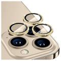Hat Prince Glitter iPhone 14 Pro/14 Pro Max Kameraobjektiv Panzerglas - Gold