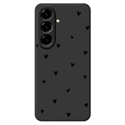Samsung Galaxy A57 Schlanke TPU-Hülle mit Herzmuster - schwarz
