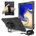 Samsung Galaxy Tab S4 Heavy Duty 360 Cover mit handschlaufe - Schwarz