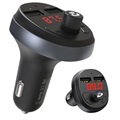 Hoco E41 Dual USB-Autoladegerät & Bluetooth FM Transmitter - Schwarz