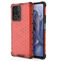 Xiaomi 11T/11T Pro Honeycomb Armored Hybrid Hülle - Rot