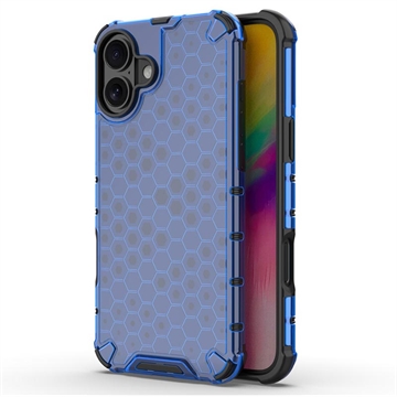 iPhone 16 Plus Honeycomb Armored Hybrid Hülle - Blau