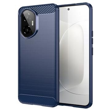 Honor 300 Gebürstete TPU Hülle - Karbonfaser - Blau