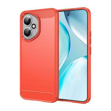 Honor 400 Gebürstete TPU Hülle - Karbonfaser - rot