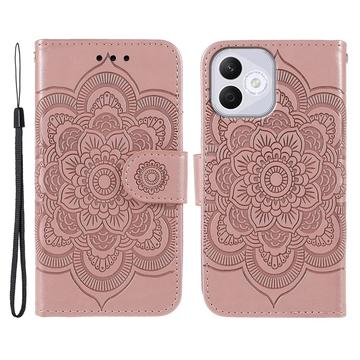Honor 400 Lite Mandala Serie Wallet Hülle - Roségold