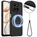 Honor 400 Smart 5G/4G/X7d 4G/5G Liquid Silikonhülle - MagSafe-kompatibel - Schwarz