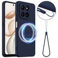 Honor 400 Smart 5G/4G/X7d 4G/5G Liquid Silikonhülle - MagSafe-kompatibel - Dunkel Blau
