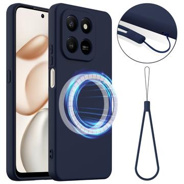 Honor 400 Smart 5G/4G/X7d 4G/5G Liquid Silikonhülle - MagSafe-kompatibel - Dunkel Blau