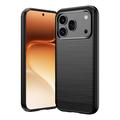 Honor 600/600 Pro Gebürstete TPU Hülle - Karbonfaser - Schwarz