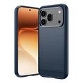 Honor 600/600 Pro Gebürstete TPU Hülle - Karbonfaser - blau