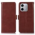 Honor 600 Lite Wallet Leder Hülle mit RFID - Braun