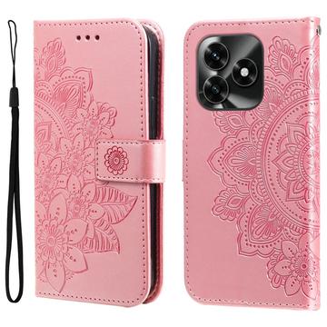 Honor X5c Plus Mandala Serie Wallet Hülle - Rosa
