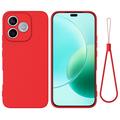 Honor X80i/600 Lite/500 Smart Liquid Silikonhülle mit Handschlaufe - Rot