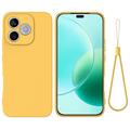 Honor X80i/600 Lite/500 Smart Liquid Silikonhülle mit Handschlaufe - Gelb